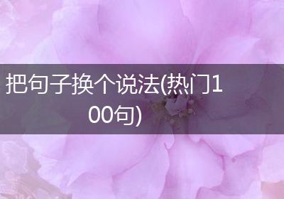 把句子换个说法(热门100句)