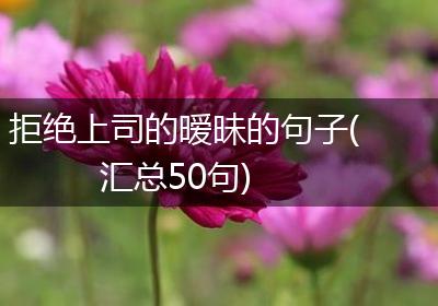 拒绝上司的暧昧的句子(汇总50句)