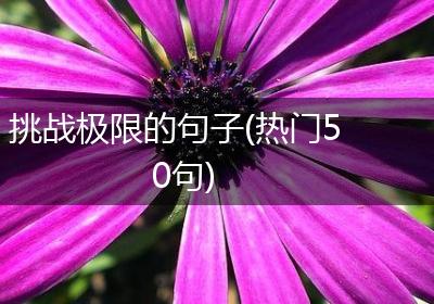挑战极限的句子(热门50句)