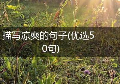 描写凉爽的句子(优选50句)