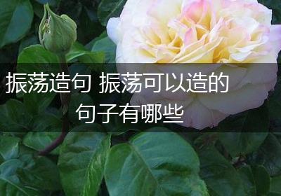 振荡造句 振荡可以造的句子有哪些