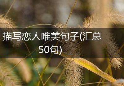 描写恋人唯美句子(汇总50句)