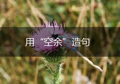 用“空余”造句