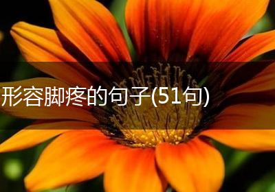 形容脚疼的句子(51句)