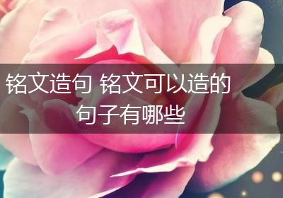 铭文造句 铭文可以造的句子有哪些