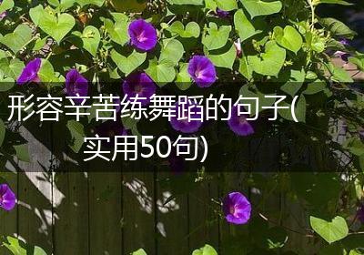 形容辛苦练舞蹈的句子(实用50句)