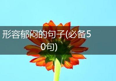形容郁闷的句子(必备50句)