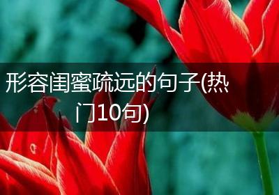 形容闺蜜疏远的句子(热门10句)