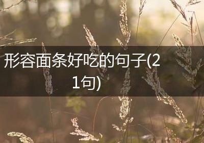 形容面条好吃的句子(21句)