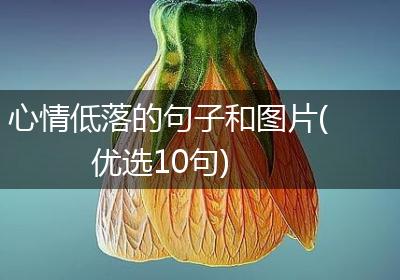 心情低落的句子和图片(优选10句)