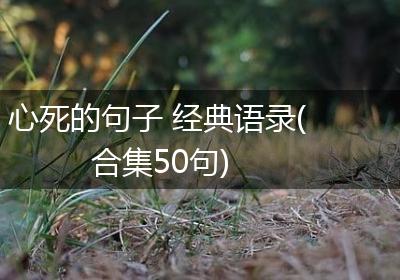 心死的句子 经典语录(合集50句)