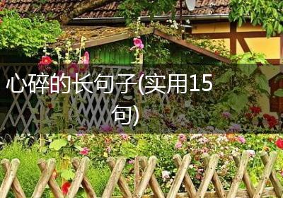 心碎的长句子(实用15句)