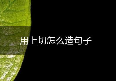 用上切怎么造句子