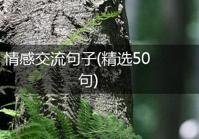 情感交流句子(精选50句)