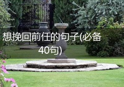 想挽回前任的句子(必备40句)