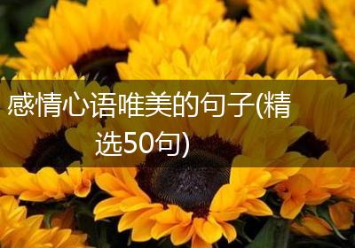感情心语唯美的句子(精选50句)