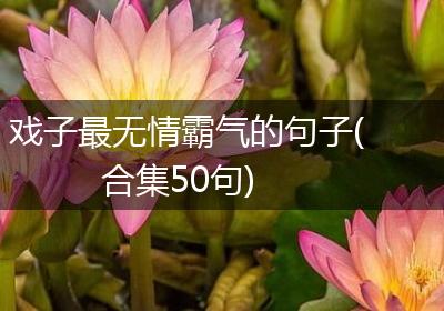 戏子最无情霸气的句子(合集50句)