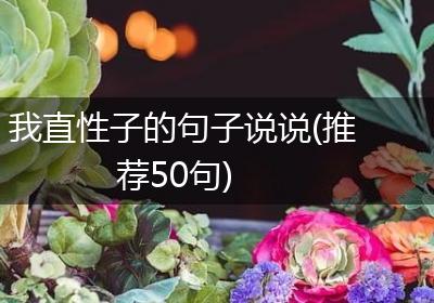 我直性子的句子说说(推荐50句)