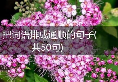 把词语排成通顺的句子(共50句)