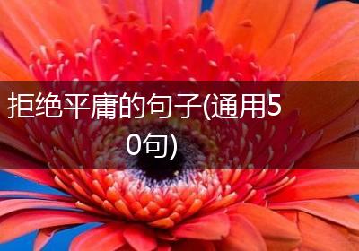 拒绝平庸的句子(通用50句)