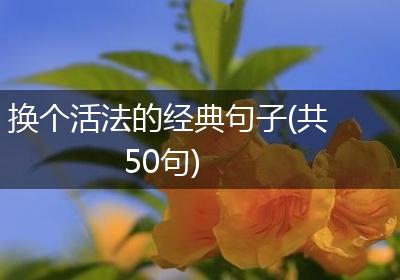 换个活法的经典句子(共50句)
