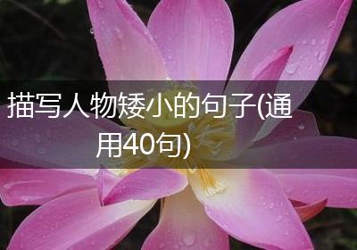 描写人物矮小的句子(通用40句)