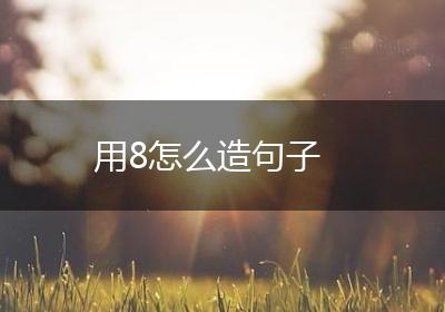 用8怎么造句子