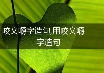 咬文嚼字造句,用咬文嚼字造句