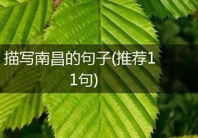 描写南昌的句子(推荐11句)