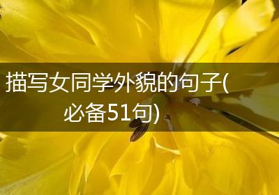 描写女同学外貌的句子(必备51句)