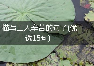 描写工人辛苦的句子(优选15句)