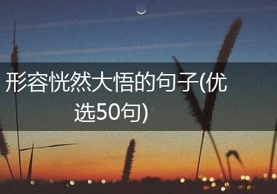 形容恍然大悟的句子(优选50句)