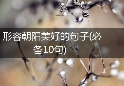 形容朝阳美好的句子(必备10句)