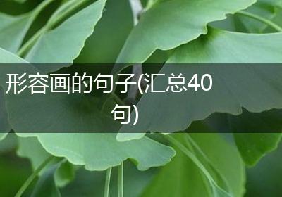 形容画的句子(汇总40句)