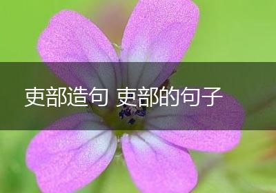 吏部造句 吏部的句子