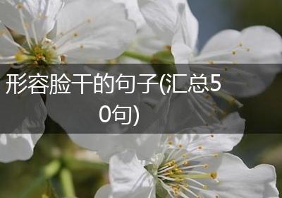 形容脸干的句子(汇总50句)