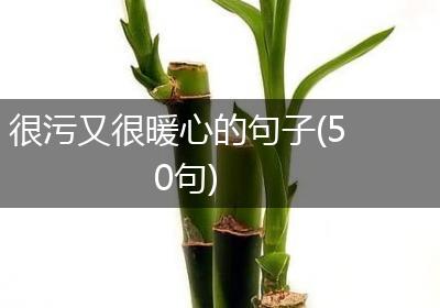 很污又很暖心的句子(50句)