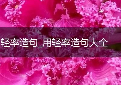 轻率造句_用轻率造句大全