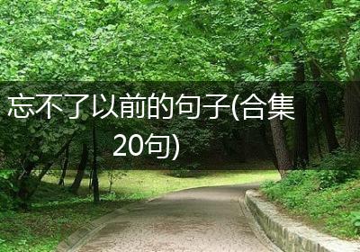 忘不了以前的句子(合集20句)