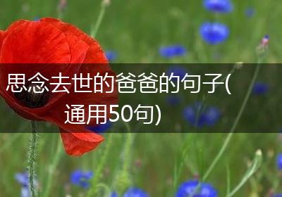 思念去世的爸爸的句子(通用50句)