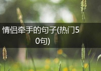 情侣牵手的句子(热门50句)