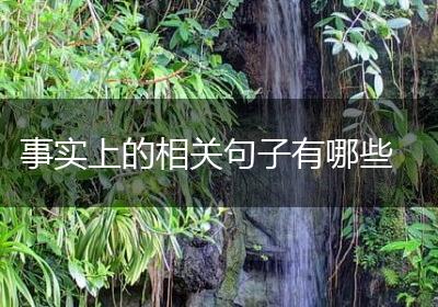 事实上的相关句子有哪些