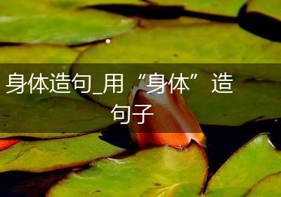 身体造句_用“身体”造句子