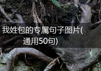 我姓包的专属句子图片(通用50句)