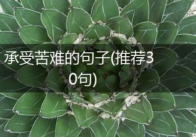 承受苦难的句子(推荐30句)