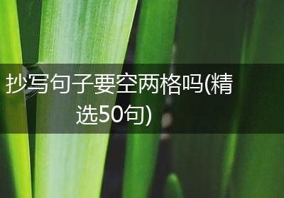 抄写句子要空两格吗(精选50句)