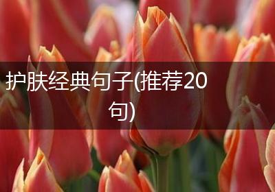 护肤经典句子(推荐20句)