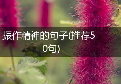振作精神的句子(推荐50句)