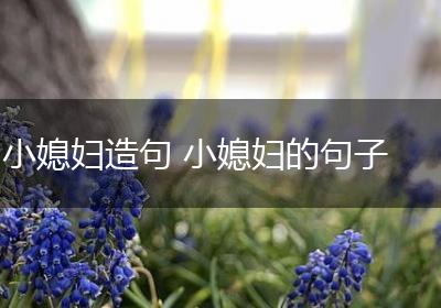 小媳妇造句 小媳妇的句子