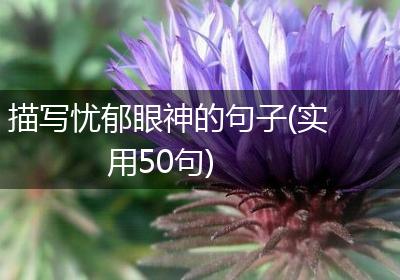 描写忧郁眼神的句子(实用50句)